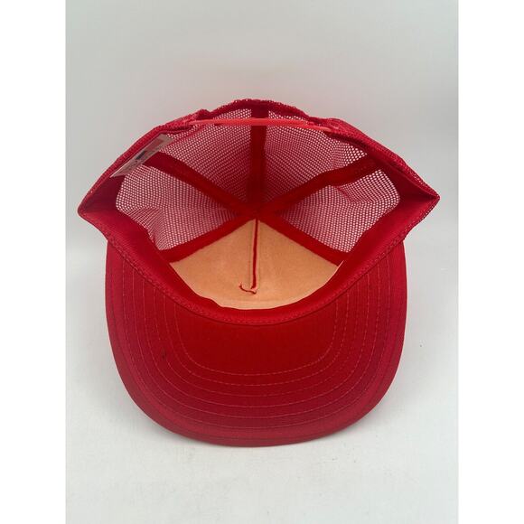 Vtg EnClean Trucker Hat Patch Environmental Cleaning Red Mesh Foam Snapback - Picture 7 of 9